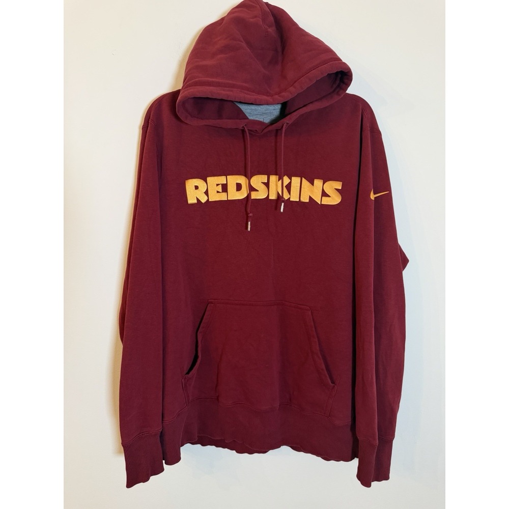Nike NFL Washington Redskins Spellout Pullover Hoodie Men's XL Burgundy 2012